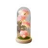 Simulation Carnation Soap Flower Eternal Flower Glass Cover Mother's Day Gift for Mom Valentine's Day Gift Teachers' Day