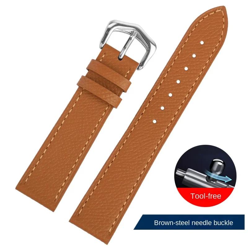 Suitable for Cartie Tank London Solo Key Dumont Watch Strap Men's Genuine Leather Women 14 16 18 20 Wrist Strap Accessories