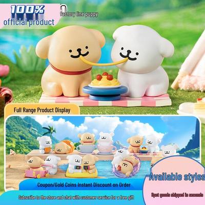 Authentisches Co-Branded Little Dog Happy Connect Series Blind Box Spielzeugauto-Ornament