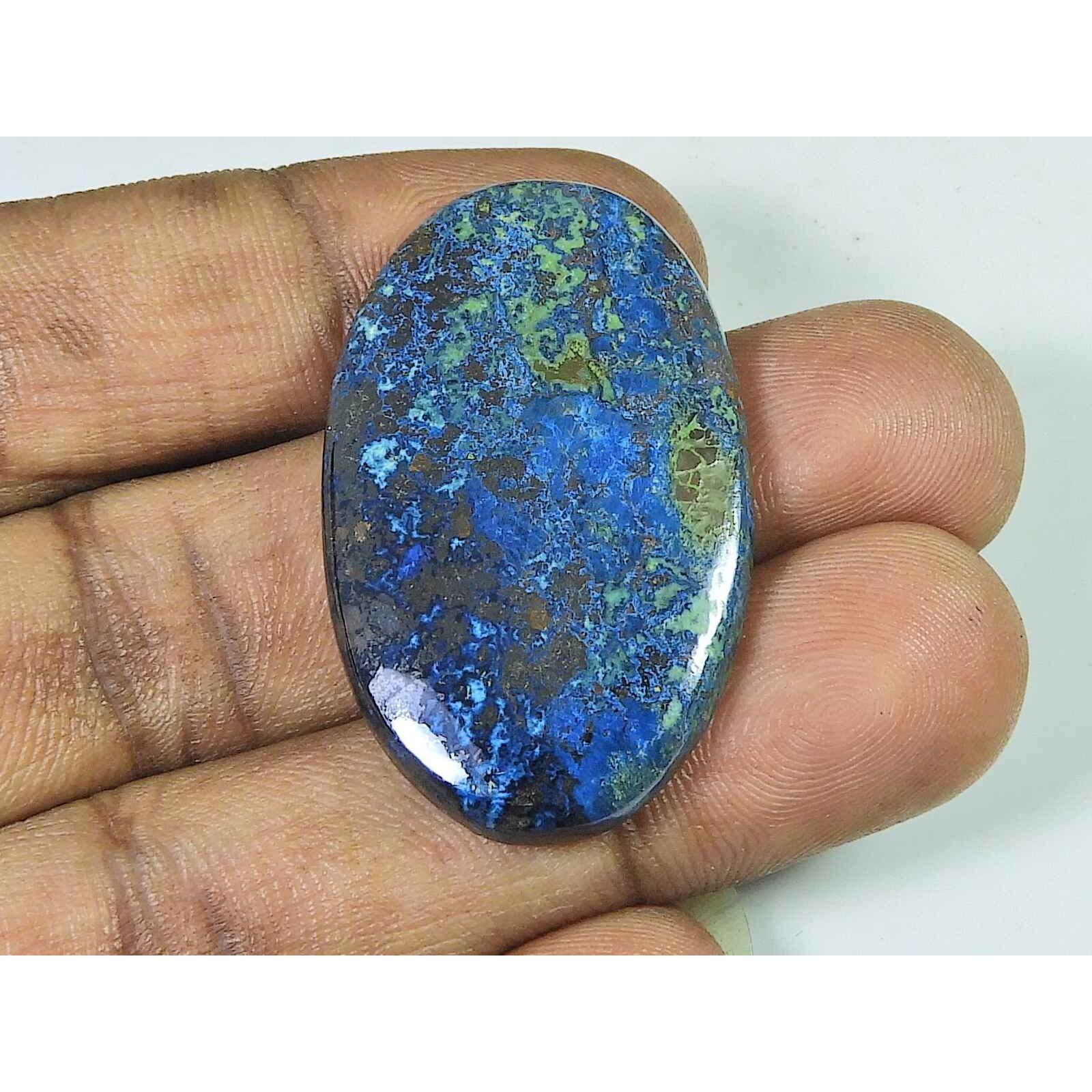 

24X40X5MM Natural Shattuckite Oval Cabochon Loose Gemstone for Jewelry 56Cts SK-4497