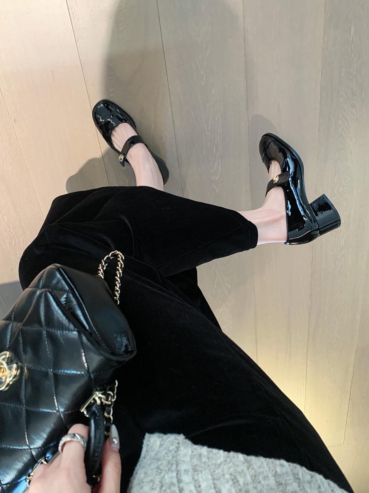 

Туфли Мэри Джейн в стиле Сяосянфэн, французская застежка на одну пряжку, из натуральной мягкой кожи, на плоской подошве, одинарные туфли с открытым верхом, на толстом каблуке, маленькие кожаные туфли, лоферы, женские 35