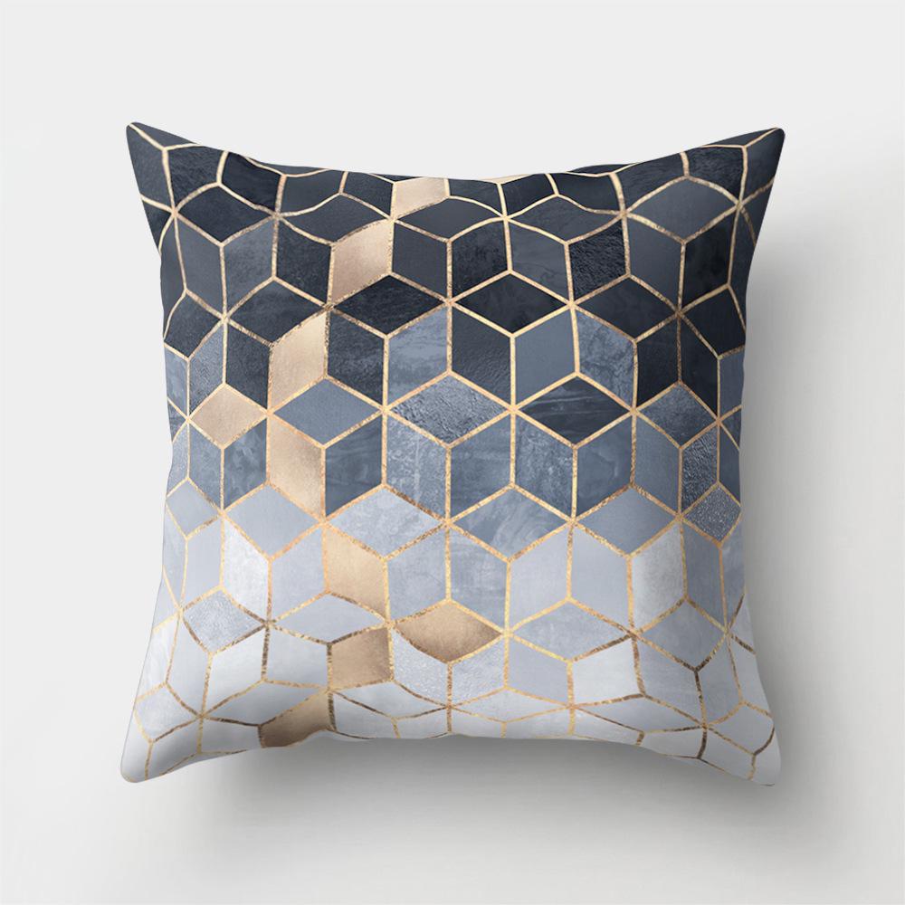 Car Waist Pillow Geometric Sofa Pillow Case Polyester Creative Home Office Pillow Case