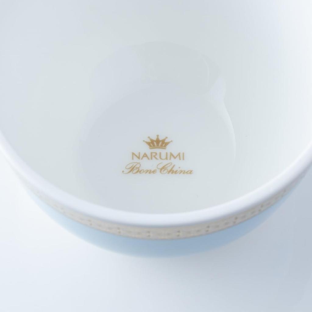 NARUMI Compote Ramage 18cm Blue Bird Pattern Cute Stylish Cake Stand Plate with Legs Present Gift Boxed 52468-6022