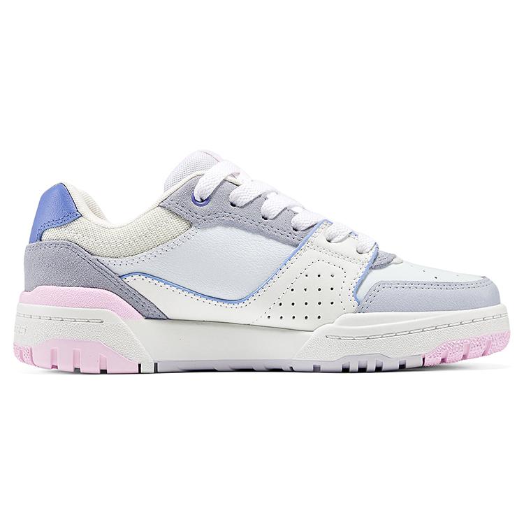 Skechers Kids Street Girls Retro Fashion Lightweight Slip-Resistant Durable Low-Top Sneakers Kids Sneakers White Gray Pink 310230L-WMLT