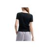 FILA Fitted Round Neck Short Sleeve T-Shirt Women Tops Black F11W429112FBK