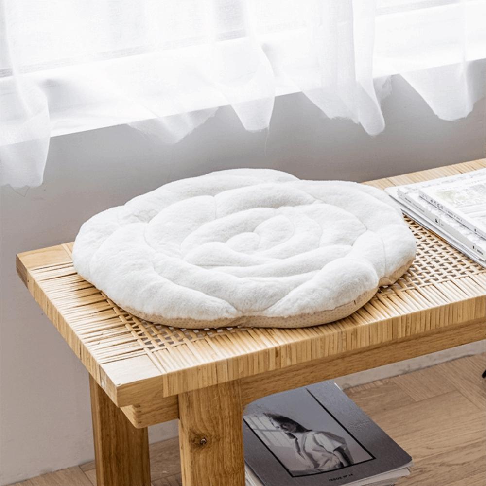 Quilted Seat Cushion Thickened Tatami Sofa Cushion Home Decoration Rose Shaped Chair Cushion  Floor