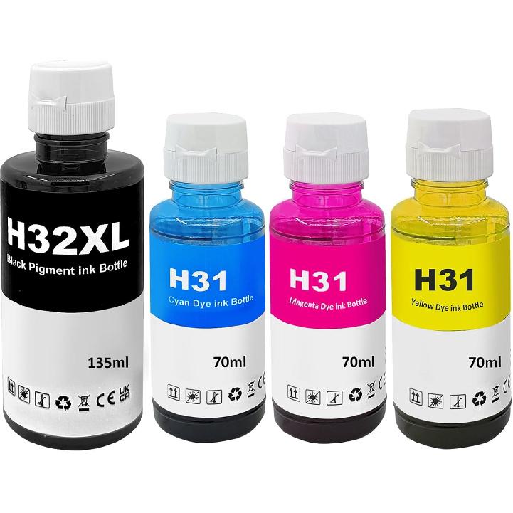 Compatible for HP 31 32XL Ink Bottle Set Compatible with HP Smart Tank 7301 7001 5000 5101 5103 6001 7602 Plus 651 551 455 457 450 All-in-One Printer