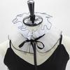 Adjustable Tie Ruffled Collar Organza For Victorian Age Costumes and Cosplay Halloween Accessory Collar