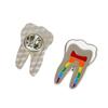 Dental Gift Badge Metal Tooth Type Shape Molar Brooch Badge Pin Adornment
