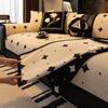 Chenille Non-Slip Sofa Cover Four Seasons Universal Living Room Sofa Cover Black Champagne Colored Stars Jacquard Sofa Cushion