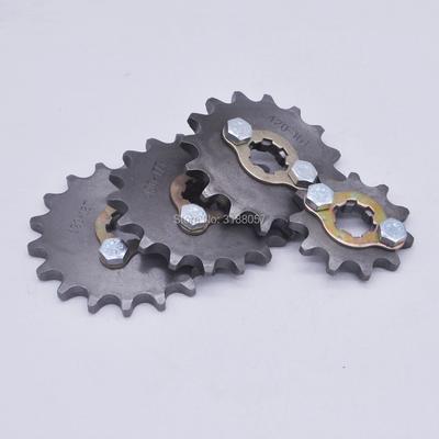 420 10T 11T 12T 13T 14T 15T 16T 17T 18T 19T 20mm Aandrijving Voortandwiel ATV PitBike Lifan YX Loncin 125 140CC