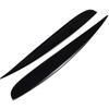 Set of 2 Bright Black ABS Car Headlight Eyebrow Spoiler Stickers