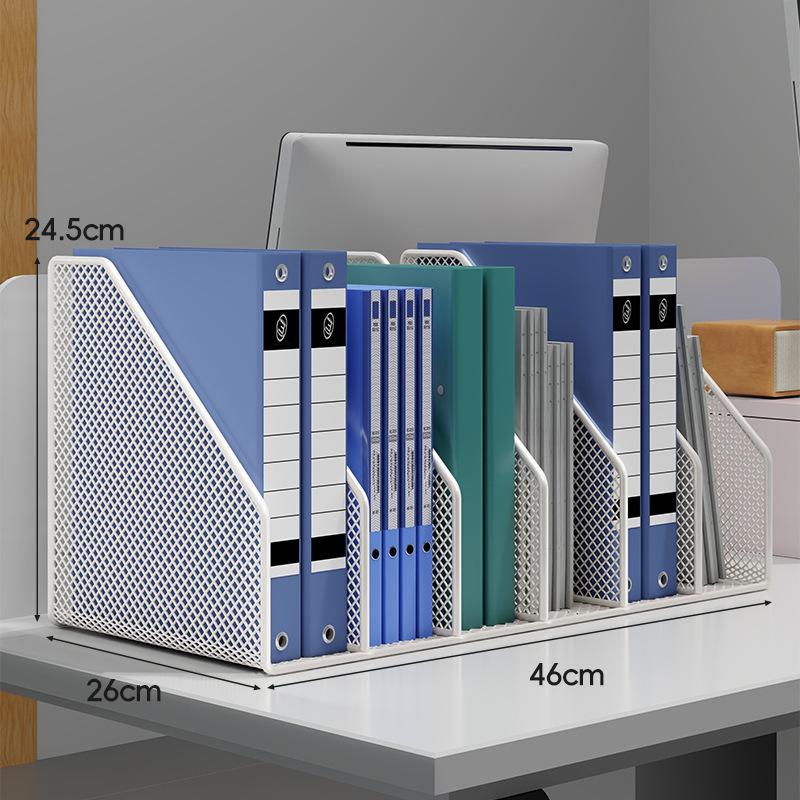Office Desk Organizer: Metal File Storage Rack and Folder Box for Efficient Document Collection