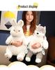 Cute White Rabbit Plush Toy - Pillow and Bedtime Doll Gift for Girls