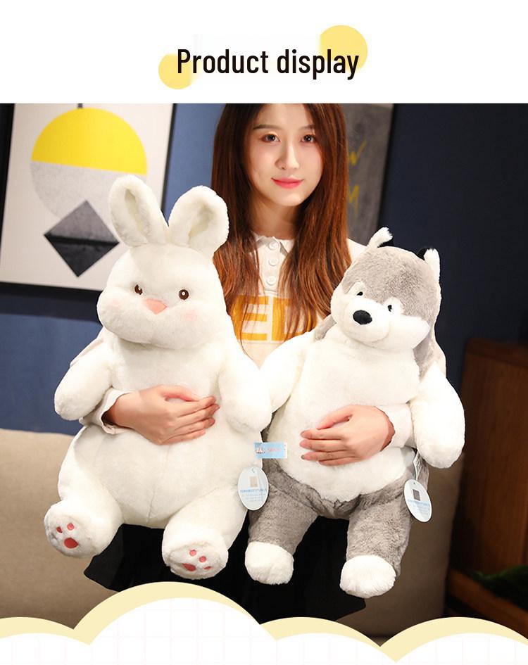 Cute White Rabbit Plush Toy - Pillow and Bedtime Doll Gift for Girls