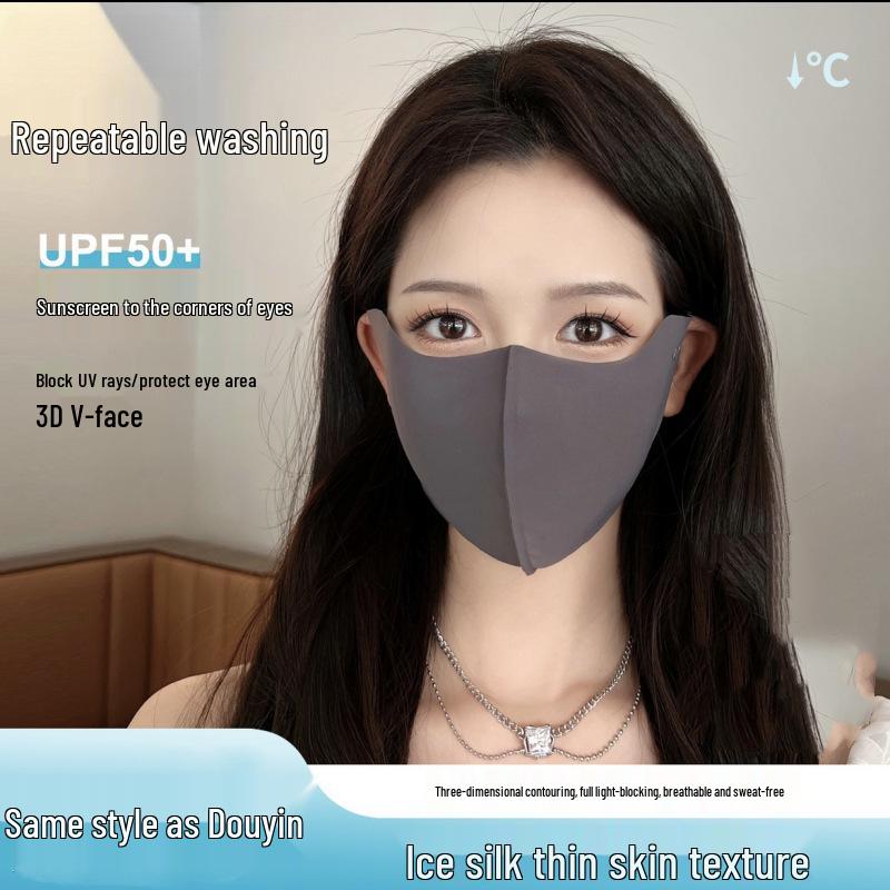 

Маска UPF50+ 3D для защиты глаз, моющаяся, солнцезащитная, из ледяного шелка