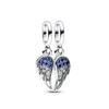 New 2024 925 Sterling Silver Plated Blue Pave Series Star Owl Butterfly Moon Pendant Diy Jewelry Bead Fit European Bracelet