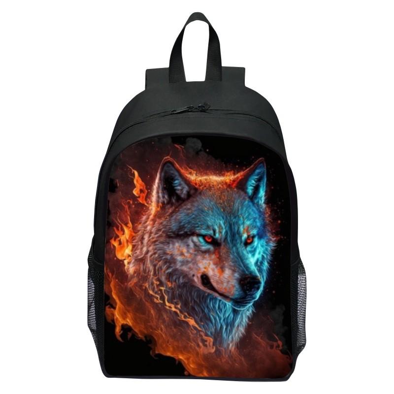 16 Inch Children s Backpack Magic Wolf for Boys, Girls, Primary and Secondary School Students Backpack Kindergarten Backpack