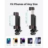 ATUMTEK Phone Tripod Mount, Universal Smartphone Mount Adapter with 2 Cold Shoe and 1/4" Standard Screw, 360° Rotates and 180° Tilts Adjustable