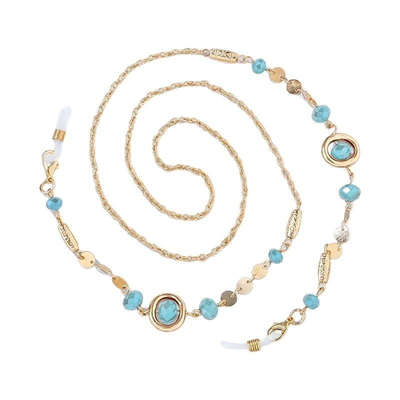 Elegante Catena per Occhiali in Metallo e Cristallo Accessorio da Moda Gioielleria Porta Occhiali Design per Donna