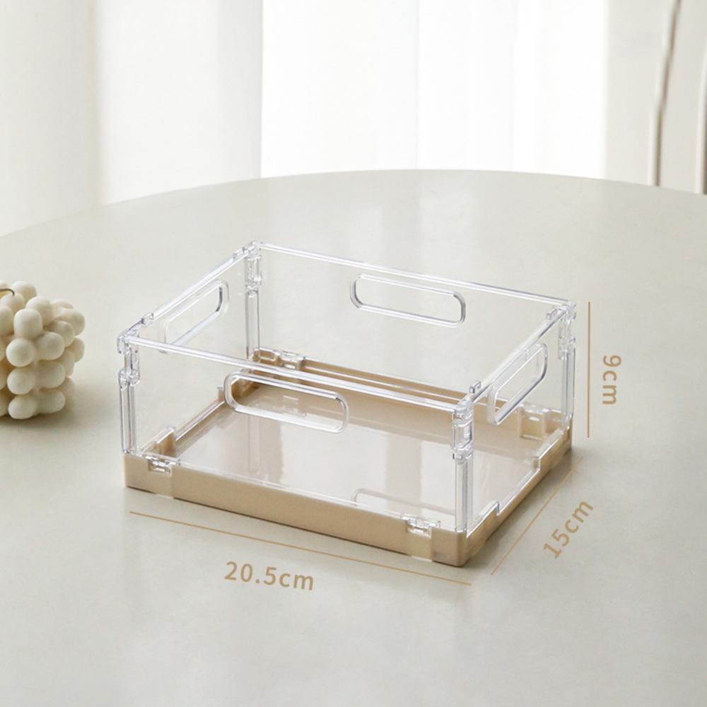 

Transparent Desktop Cosmetic Storage Drawer Stackable Storage Box Acrylic Rack Sundries Snack Makeup Storage Basket Organizer хакі