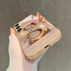 Pink diamond letter S pattern glass phone case suitable for Samsung Galaxy S26 S25 S24 S22 S21 S20 FE/Ultra/Plus anti drop