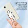 For iPhone 16e Case Pinch Rabbit Butt Pattern Printing Straight Edge TPU Phone Back Cover