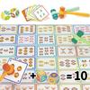 Dětská Montessori Zábavná Matematika Vzdělávací Hračka Přísavkový Kladivo Bitva Stolní Hra s Kartami Trénink Logického Myšlení Matematické Hračky