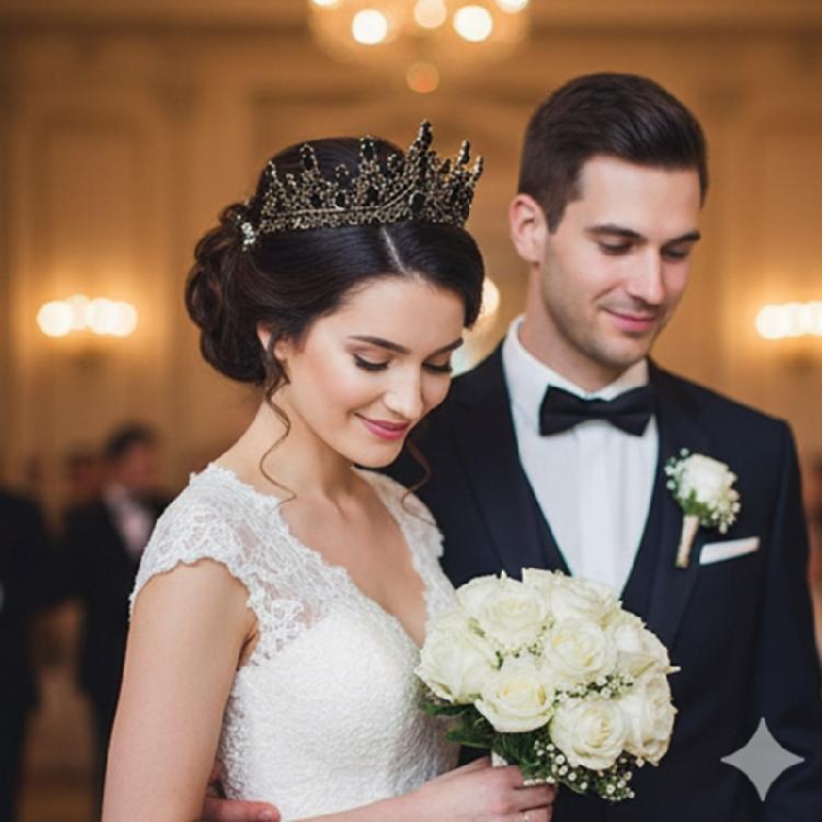 Luxurious Wedding Crowns Hairband with Rhinestones Decors Comfortable Styling Crownpiece For Bride And Reception Event