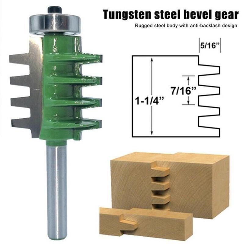 Milling Cutter 8mm Shank Router Bits Finger Joint Glue Cutter for Wood Cone Tenon Carpentry Wood Trimming Woodworking Tools