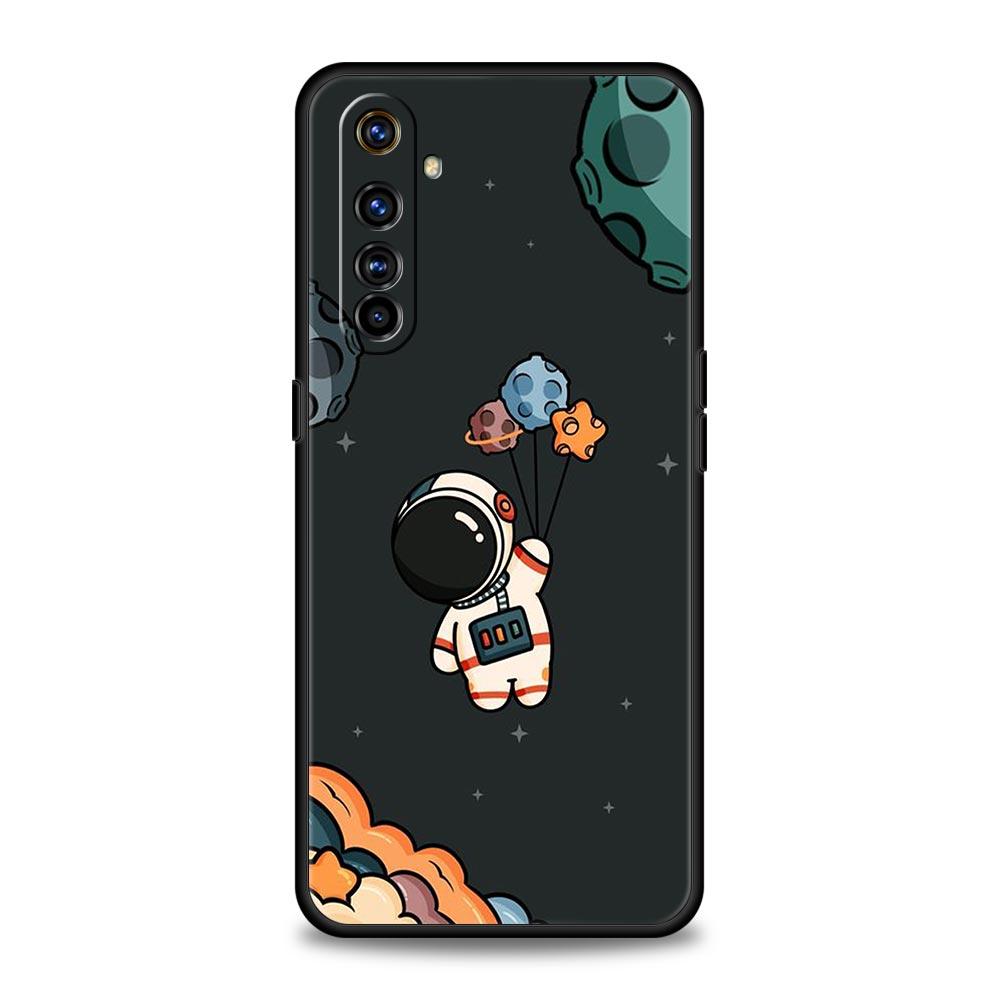 Cute Cartoon Astronaut For Realme 11 10 9 8 5G 7 6 GT2 Pro Plus C21 C11 C25 C35 Soft Cover For Realme GT Neo 2 3 3T Phone Case