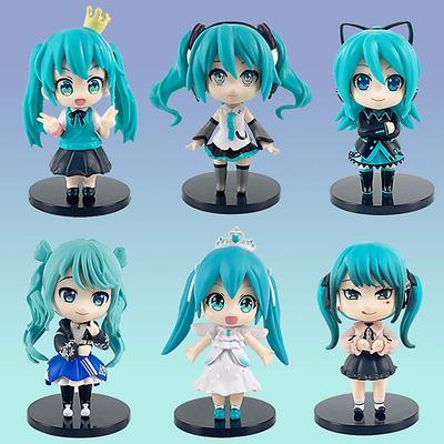 New Set Anime New Hatsune Miku Figure Mini Character Ornaments Kawai Hatsune Table Decoration for Home Adult Toy Child Gift