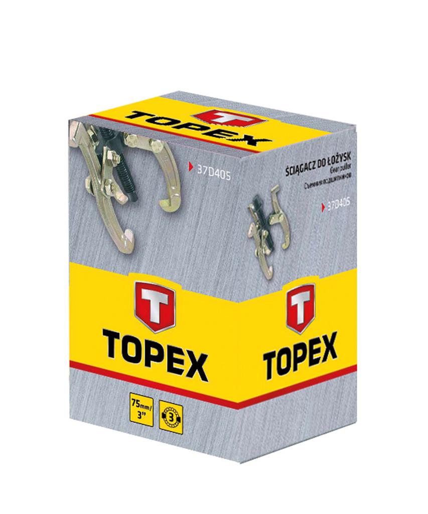 Three-arm bearing puller, 75 x 50 mm