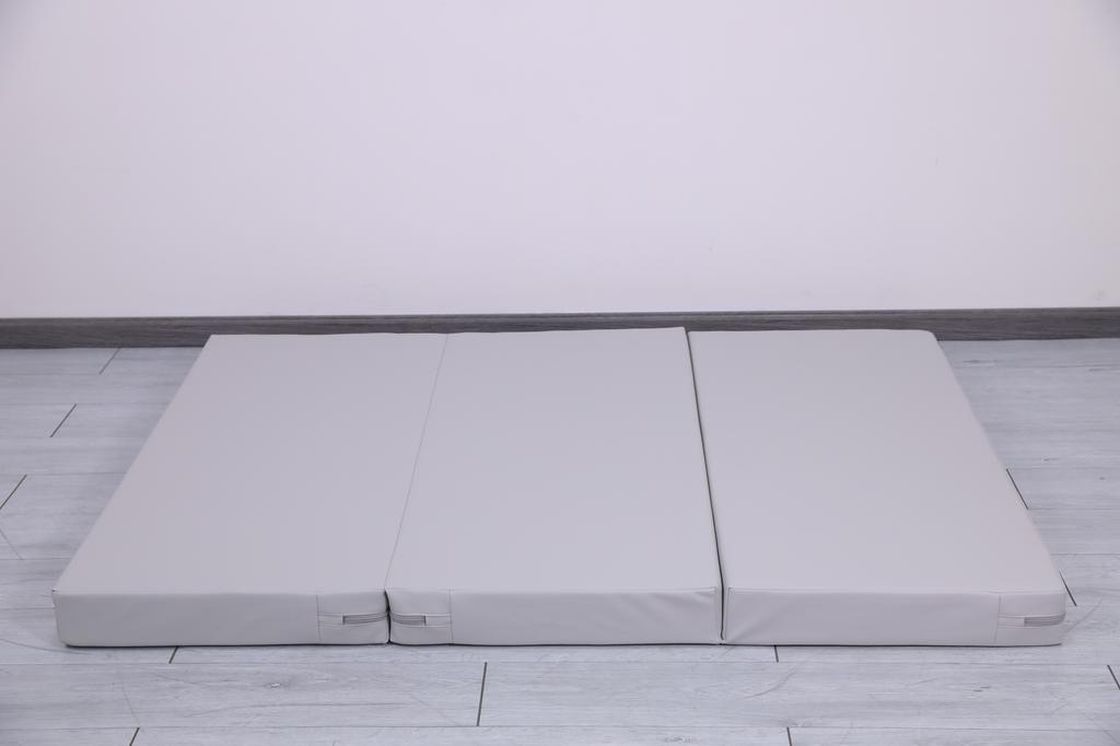 Gymnastic Mattress Satellite Pu 150X100X10 Cm - Three-Piece Grey