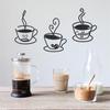 Set di 3 Decorazioni Murali in Metallo per Tazze da Caffè, Decorazione da Appendere per Caffetteria, Segno Metallico a Tema Caffè, Vintage Rustico, per Cucina, Ristorante, Negozio