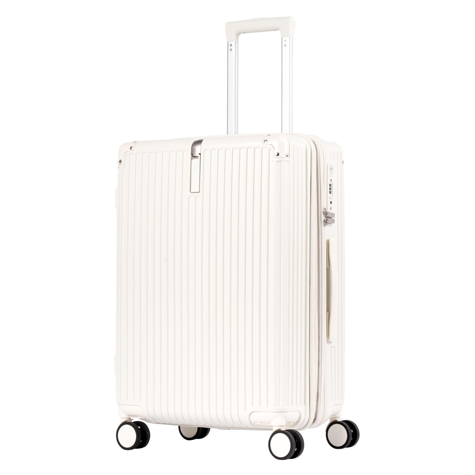 

Сумка для транспортування з розширенням S Large Ultra 360 Degree Double, оснащена TSA USB Cup Hidden Zipper Business Travel [Chiaki] Suitcase, Case, білий