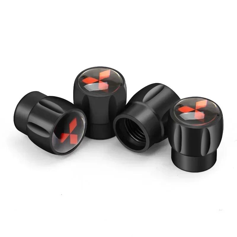 for Mitsubishi Badge Car Wheel Valve Valve Stem Caps Outlander ASX Eclipse Lancer Galant L200 Colt Pajero Accessories