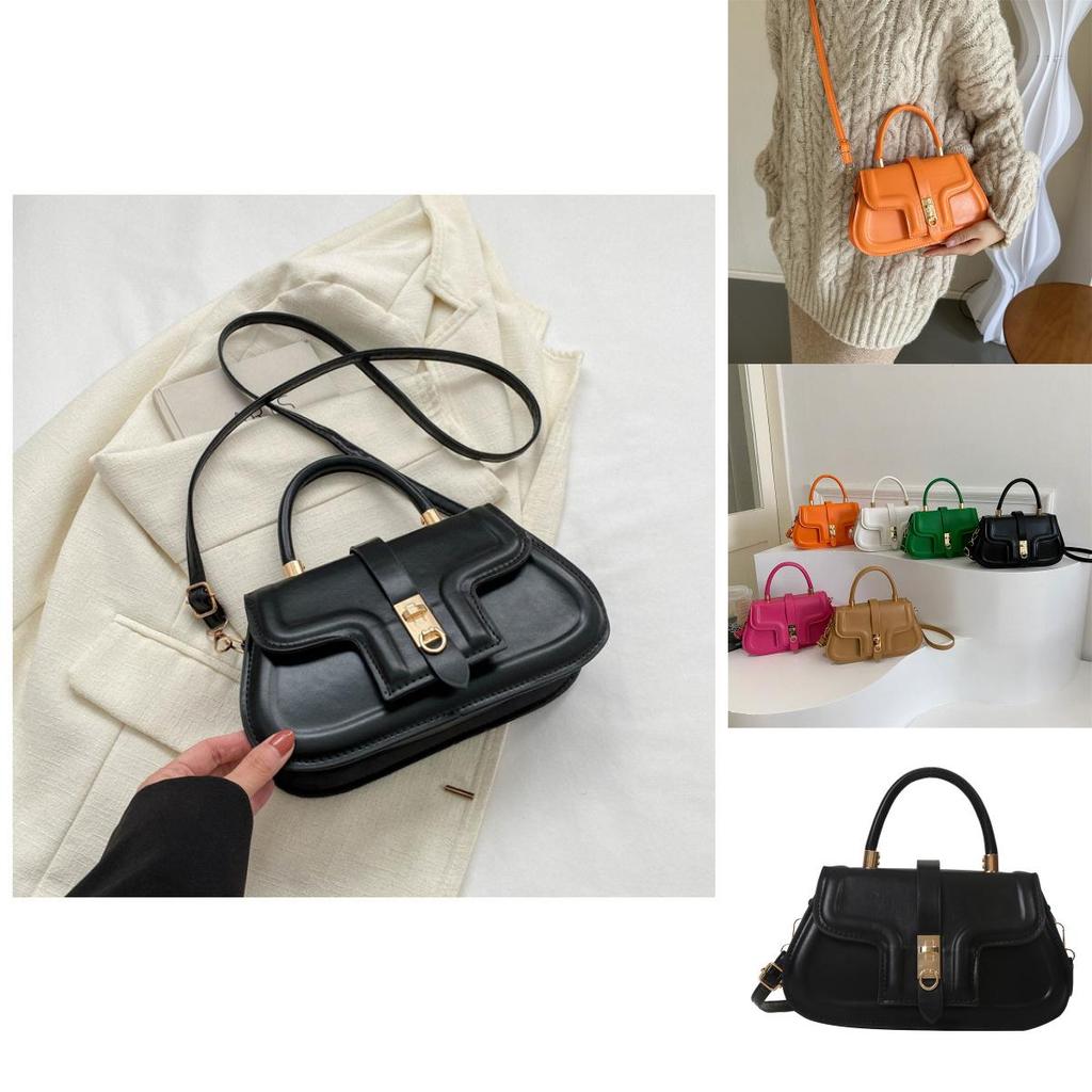 Chic Street Style Pu Shoulder Bag With Stitching Details