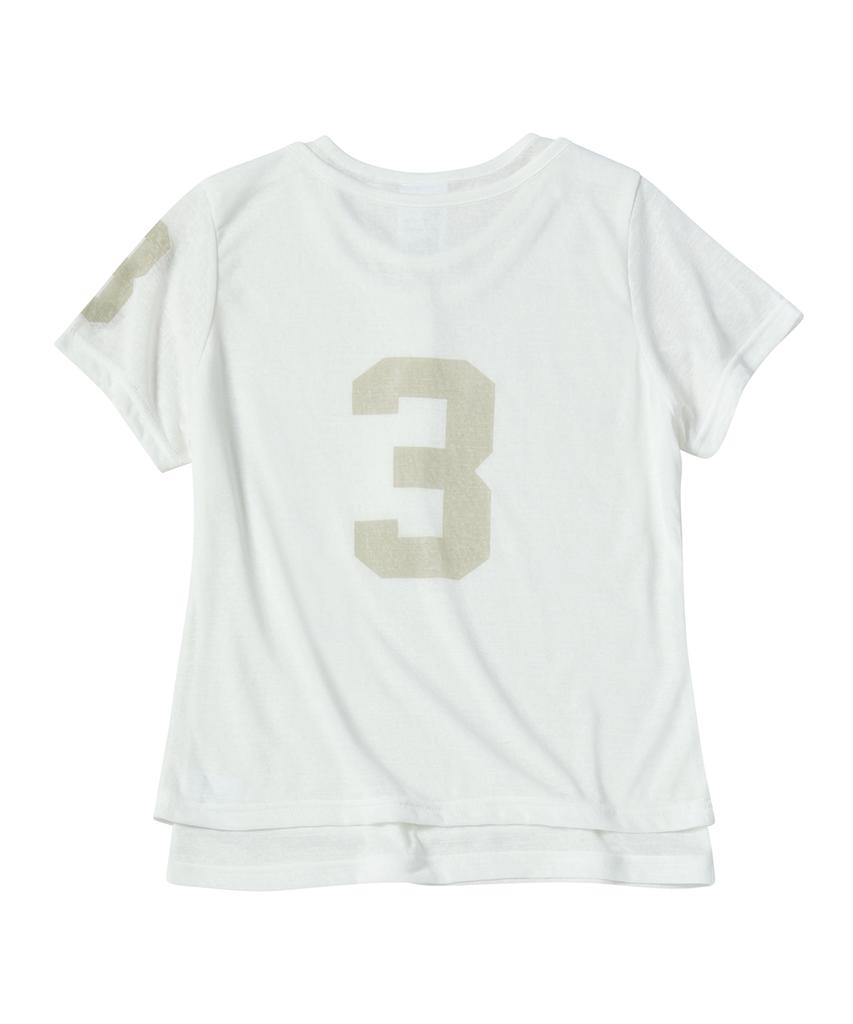 Eontaiteulseoul Untitled Numbering Layered Henley Neck Crop Short Sleeve White