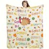 1pc Thanksgiving Blanket, Turkey Autumn Flannel Blanket, Funny Thanksgiving Gift, Soft and Comfortable Plush Blanket, Suitable for Sofa and Bed Autumn