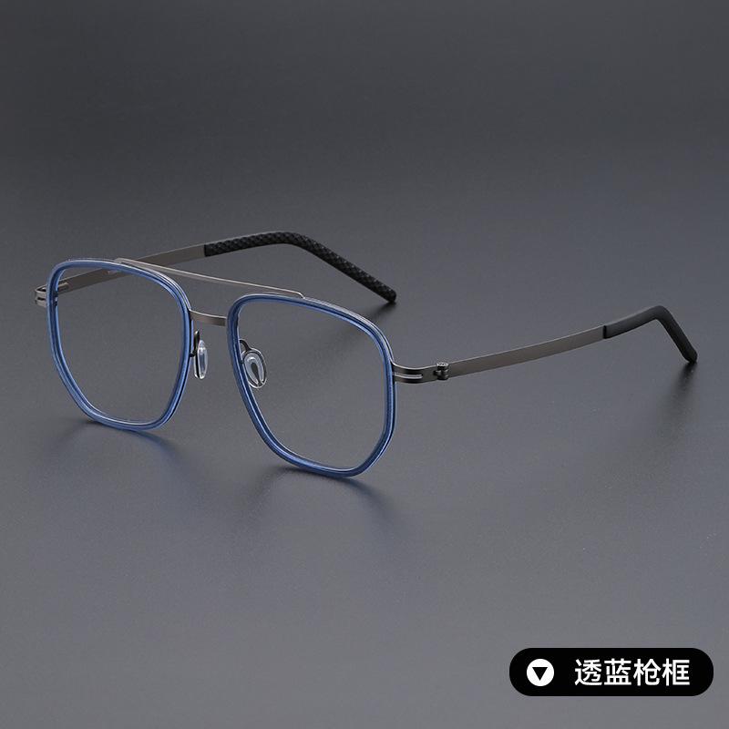 Pure Titanium Glasses Frame for Men Square Eyewear Male Classic Full Optical Prescription Eyeglasses Frames Gafas Oculos
