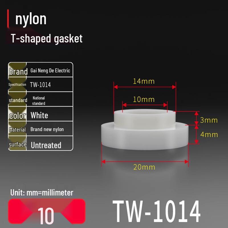 T-förmiger Nylon-Kunststoff-Dichtungsring und Schraubwellenhülse (Für dich: M2-M35)