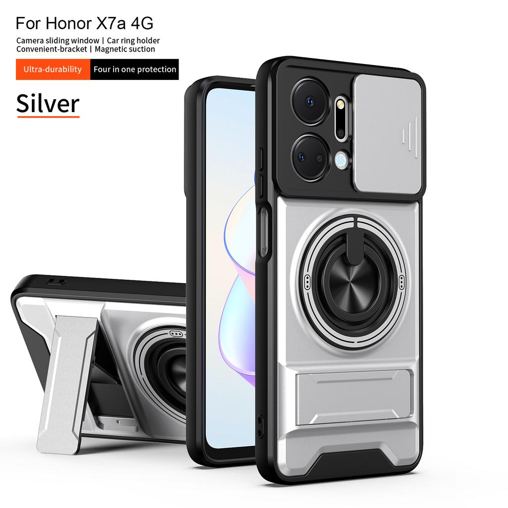 For Honor X7a Case Honor X7a Cover Honor X7a Phone Case Magnetic Holder Military Armor Camera Protection Cover
