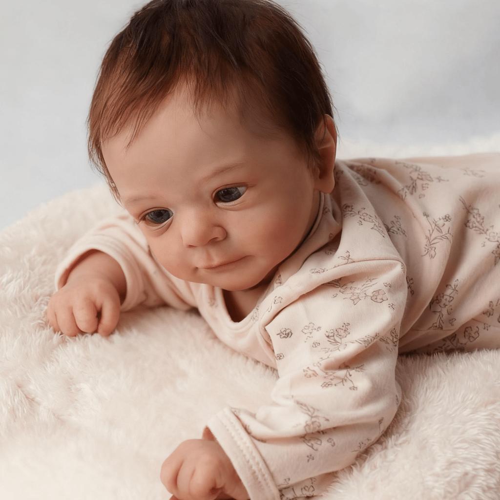 BZDOLL 45 CM 18inch Cloth Body Sweet Reborn Baby Doll Toy For Girl Lifelike Handmade Birthday Gift Newborn Babies Girl Play House Dress Up Doll