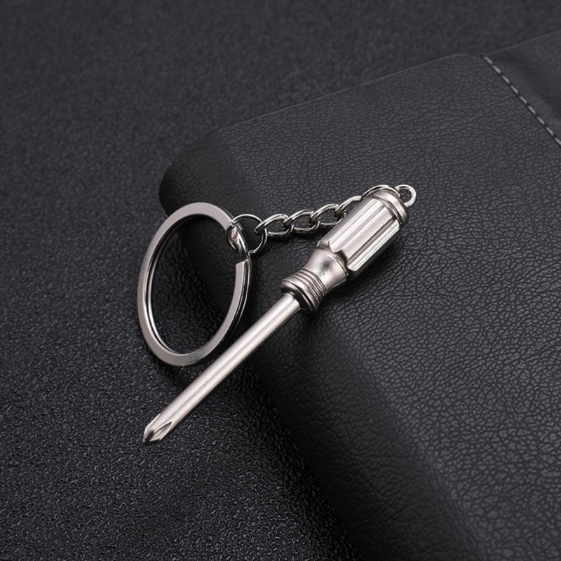 2 Stück Mini-Schraubenschlüssel Werkzeug Anhänger Schlüsselanhänger Multitool Schlüsselhalter Organizer Metallschraubenschlüssel Schlüsselring Mini-Taschenwerkzeug Orna
