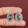 Copper Ruby Zoisite Earring 925 Sterling Silver Earring Real Gemstone Earrings Very Pretty Vintage Earring Gifts For Women Handmade Jewelry