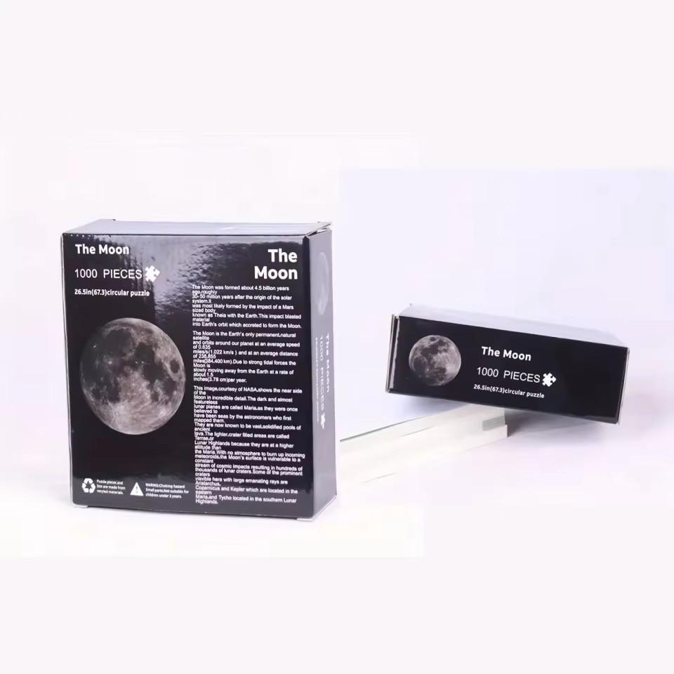 1000 PCS of High Difficulty Moon Earth Paper Puzzle Adult Puzzle and Stress Relief Toy Starry Sky Space Passenger Plane Puzzle