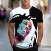 Sommer Herren 3D-Druck Rundhals T-Shirt Mode Vielseitig Atmungsaktiv Trend Lässig