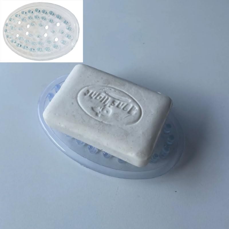 Haidong Plastic Soap Dish Soap Container Self Draining Soap Saver with Holes for Bathroom Kitchen and Shower -2PCS