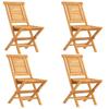 5 Piece Garden Dining Set Solid Teak Wood